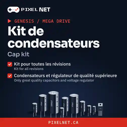 PixelNet cap kit – Genesis / Mega Drive