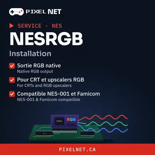 PixelNet – NESRGB installation service for NES